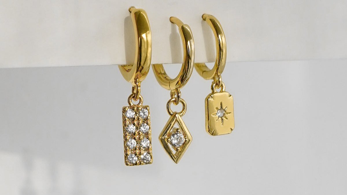 huggie drop earring multipacks in gold curated by the hexad for your ear stacking pleasure