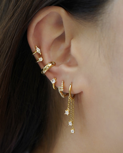 prep for festive party season with the hexad ear cuffs and huggie hoops made from 925 sterling silver