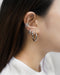 silver ear stack idea consisting of the hexad's bestselling suzi and rei hoops with our newly launched bejeweled ear cuff