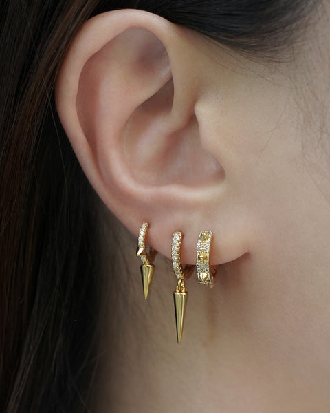 versatile and chic ear party set of three designed for the adventurous fashionista who loves layering earrings