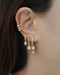 visually impactful and gorgeous ear party featuring the hexad's trapezoid ear cuff and royale ear party set of three