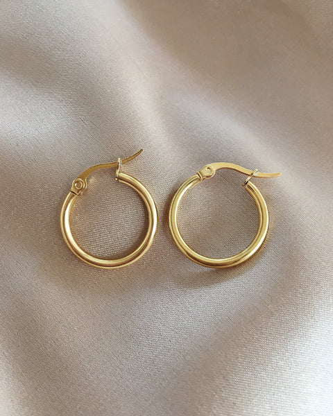 skinny rei hoops in medium size by the hexad